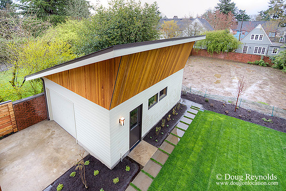 Contemporary, "Dwell Style Home single car garage", Modern,
