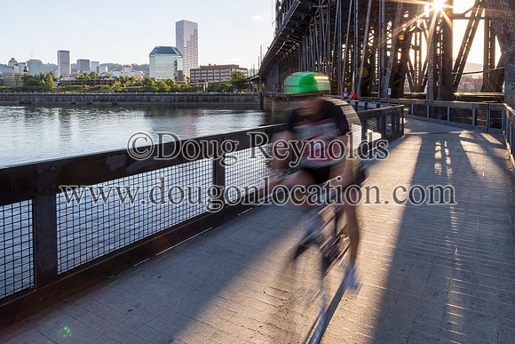East Bank Bikes at Steel Bridge Bluered