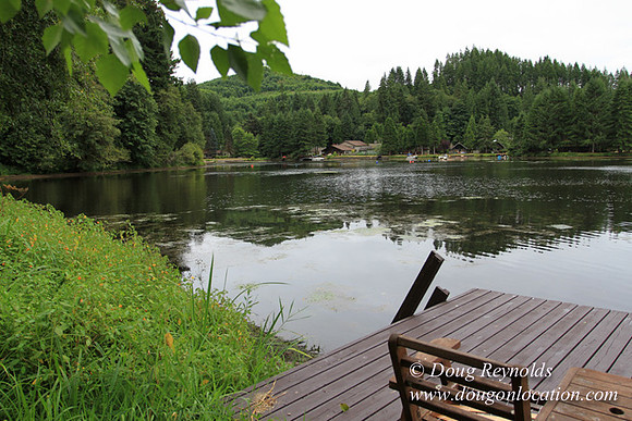 Cabin, Dock, Green, Home, House, Lake, ORBoat, Oregon, "Sky's Lake House", Yard, deck