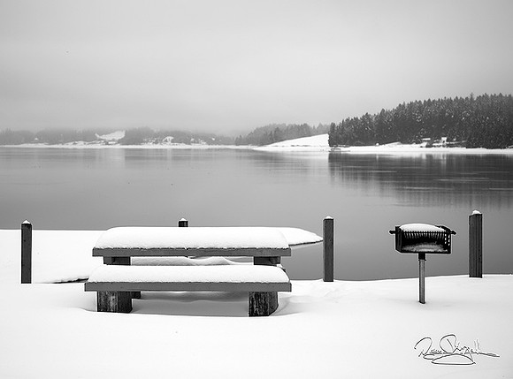 Picnic Table in the snow