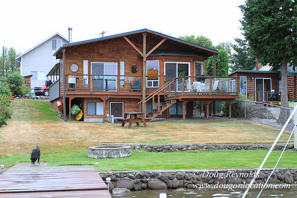 Boat, Cabin, Dock, "Greg's", Home, House, Lake, Small, WA, Washington, Yard, deck, green., vacation