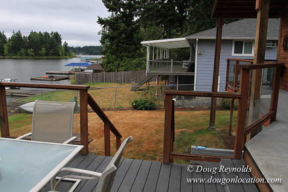 Boat, Cabin, Dock, "Greg's", Home, House, Lake, Small, WA, Washington, Yard, deck, green., vacation