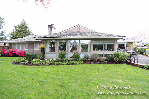 Mid Century Traditional Style Home, With a Basement, 2 car garage average sized Back Yard with Patio.
