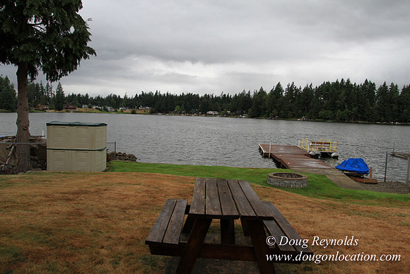 Boat, Cabin, Dock, "Greg's", Home, House, Lake, Small, WA, Washington, Yard, deck, green., vacation