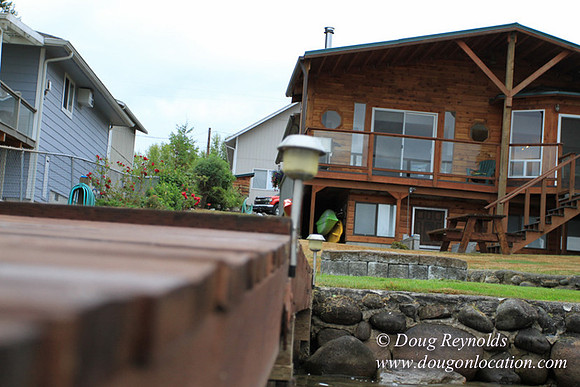 Boat, Cabin, Dock, "Greg's", Home, House, Lake, Small, WA, Washington, Yard, deck, green., vacation