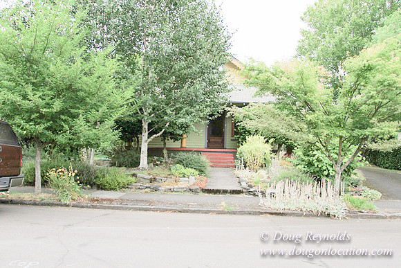 Laura’s Home This is a Portland Bungalow Style small home with a average sized and interesting back yard, nice garden with bee hive’s