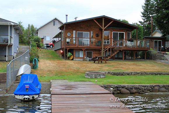 Boat, Cabin, Dock, "Greg's", Home, House, Lake, Small, WA, Washington, Yard, deck, green., vacation