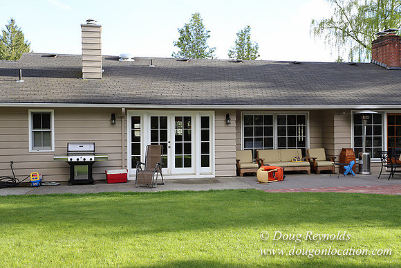 Mid Century Traditional Style Home, With a Basement, 2 car garage average sized Back Yard with Patio and Fire Pit.