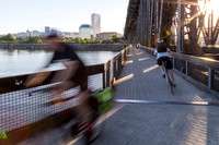 East Bank Bikes at Steel Bridge Bluered