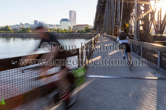 East Bank Bikes at Steel Bridge Bluered