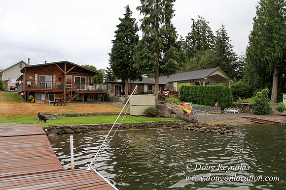 Boat, Cabin, Dock, "Greg's", Home, House, Lake, Small, WA, Washington, Yard, deck, green., vacation