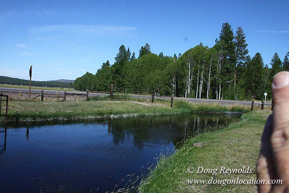 Ranch 18 South side of Hwy  has 2500 Acres of green fields Creeks water crossing Bridges on a Large Lake and miles of Dirt roads Oak trees  Forest land ATV Trails cows