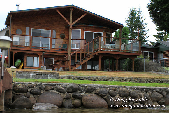 Boat, Cabin, Dock, "Greg's", Home, House, Lake, Small, WA, Washington, Yard, deck, green., vacation