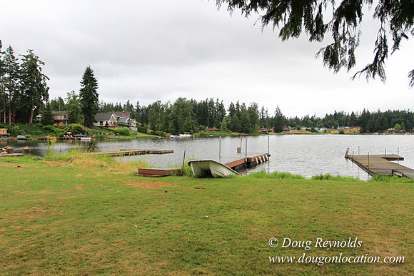 Cabin, Curtis, Dock, Green, Home, Lake, Small, WA, Washington, Yard, Yard, deck