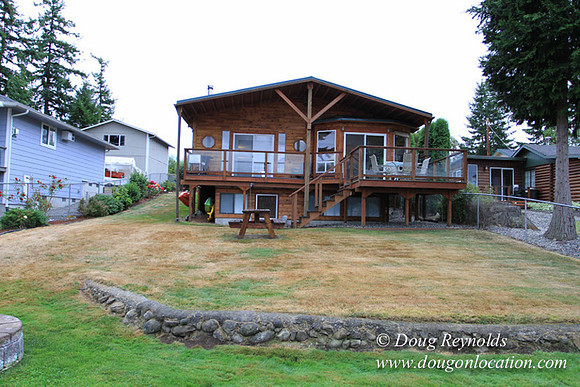 Boat, Cabin, Dock, "Greg's", Home, House, Lake, Small, WA, Washington, Yard, deck, green., vacation