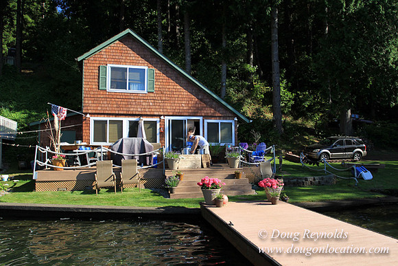 Boat, Cabin, Dock, Home, "Lake House", Ramp, Scotts, WA, Washington, Yard, deck, "green. Beach"