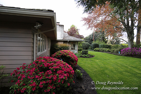 Mid Century Traditional Style Home, With a Basement, 2 car garage average sized Back Yard with Patio.