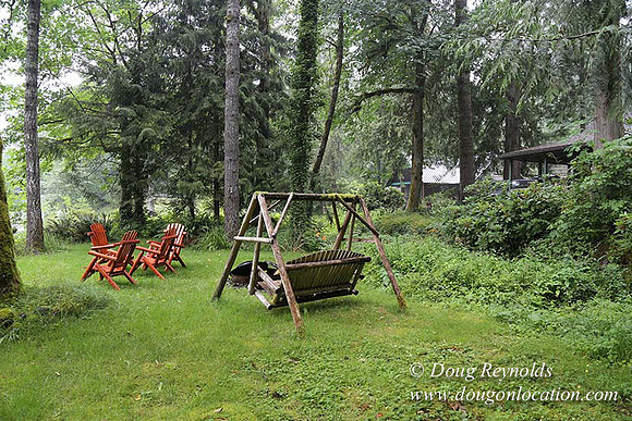 Small, Cabin, Home, River, OR, Oregon, Green, Yard,