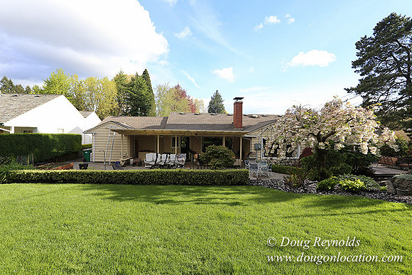 Mid Century Traditional Style Home, With a Basement, 2 car garage average sized 2 leval Back Yard with Patio and Fire Pit.