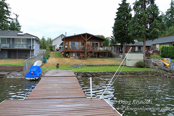 Boat, Cabin, Dock, "Greg's", Home, House, Lake, Small, WA, Washington, Yard, deck, green., vacation