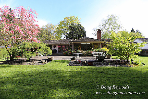 Mid Century Traditional Style Home, With a Basement, 2 car garage average sized Back Yard with Patio