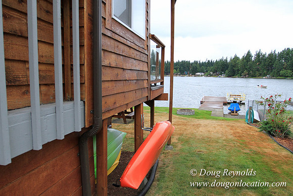 Boat, Cabin, Dock, "Greg's", Home, House, Lake, Small, WA, Washington, Yard, deck, green., vacation