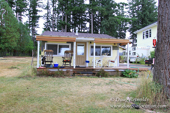 Cabin, Curtis, Dock, Green, Home, Lake, Small, WA, Washington, Yard, Yard, deck