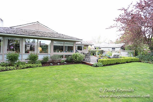 Mid Century Traditional Style Home, With a Basement, 2 car garage average sized Back Yard with Patio.