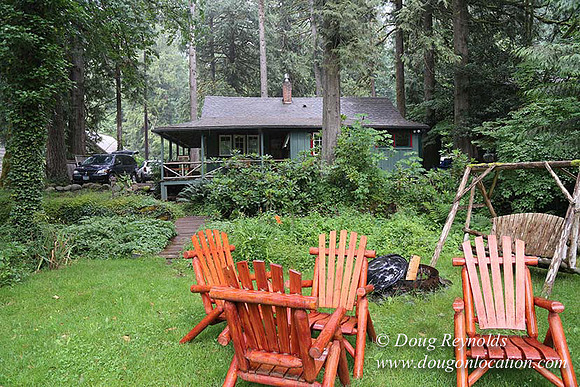 Small, Cabin, Home, River, OR, Oregon, Green, Yard,