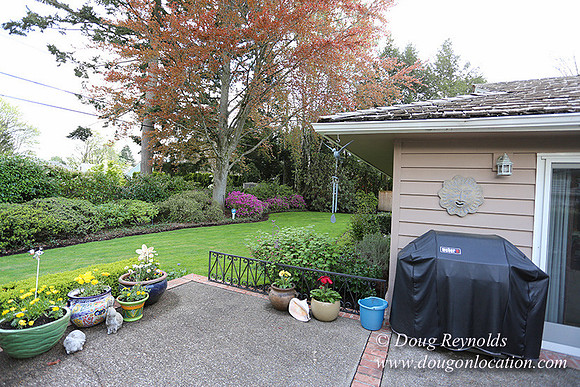 Mid Century Traditional Style Home, With a Basement, 2 car garage average sized Back Yard with Patio.