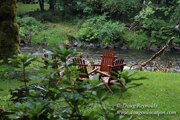 Small, Cabin, Home, River, OR, Oregon, Green, Yard,