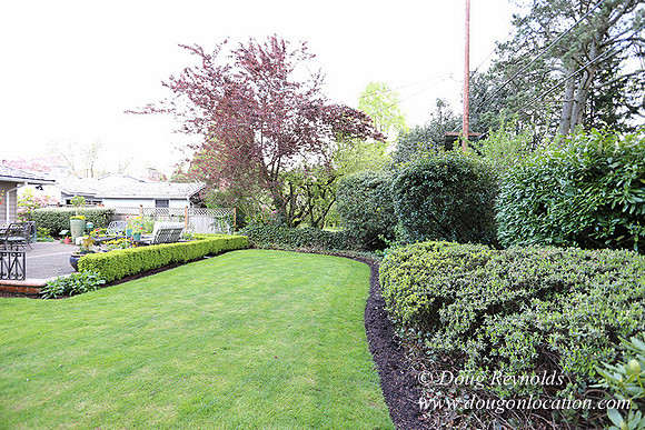 Mid Century Traditional Style Home, With a Basement, 2 car garage average sized Back Yard with Patio.