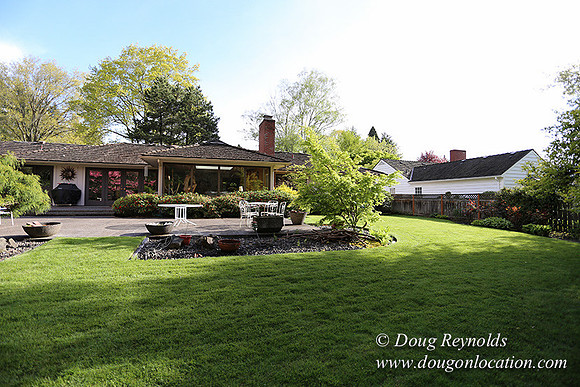 Mid Century Traditional Style Home, With a Basement, 2 car garage average sized Back Yard with Patio