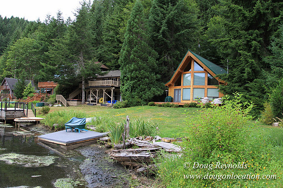 Cabin, Dock, Green, Home, House, Lake, ORBoat, Oregon, "Sky's Lake House", Yard, deck