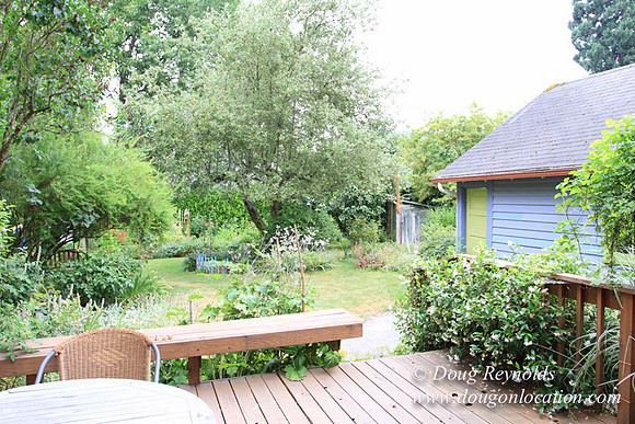 Laura’s Home This is a Portland Bungalow Style small home with a average sized and interesting back yard, nice garden with bee hive’s