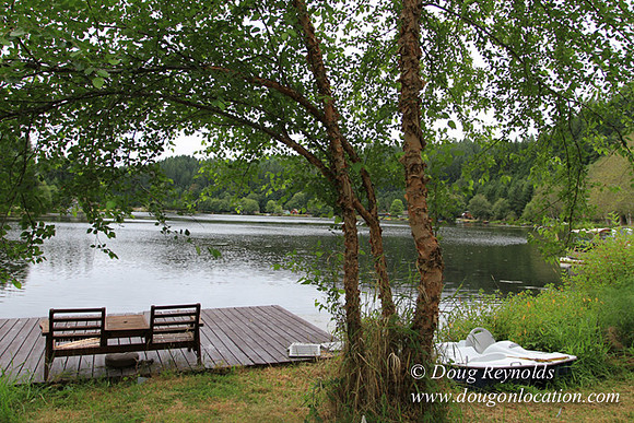 Cabin, Dock, Green, Home, House, Lake, ORBoat, Oregon, "Sky's Lake House", Yard, deck