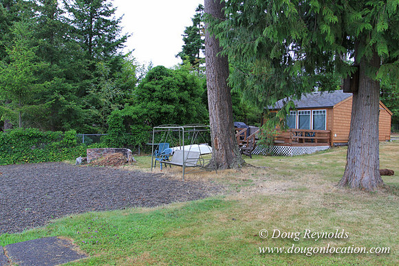 Cabin, Curtis, Dock, Green, Home, Lake, Small, WA, Washington, Yard, Yard, deck